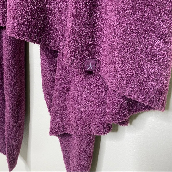 Barefoot Dreams CozyChic Lite Knit Island Wrap Open Front Burgundy Plus Size 2X - Picture 13 of 15